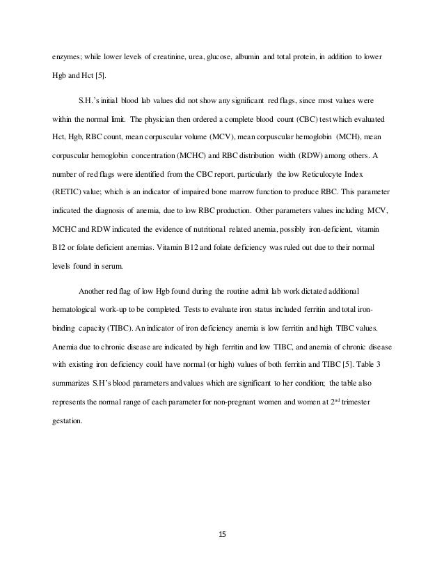 iron deficiency anemia case study answers